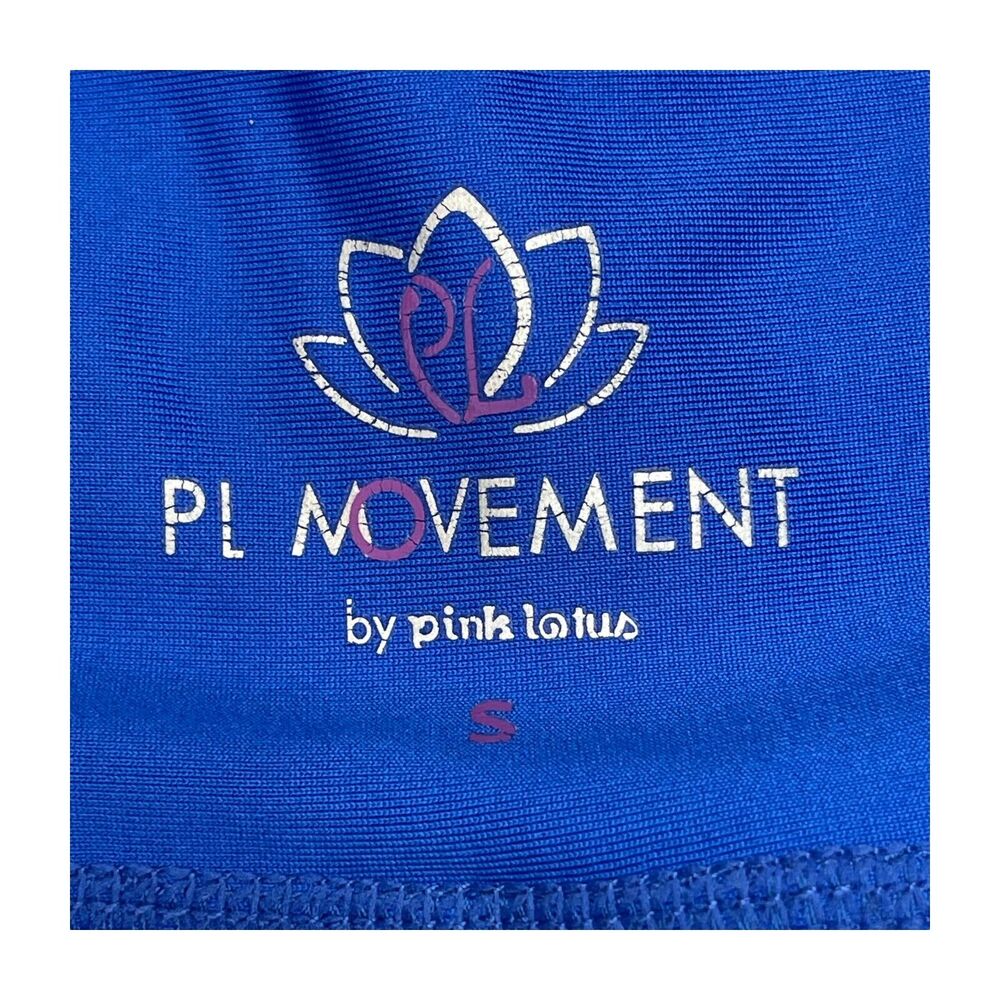 PL Movement by Pink Lotus Womens Leggings Women's Small Blue Overlapping V Front - Picture 7 of 7